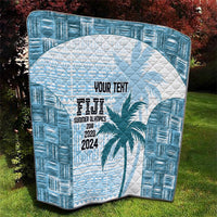 Custom Fiji Rugby Quilt History Champions World Cup 7s - Bllue LT9 - Polynesian Pride