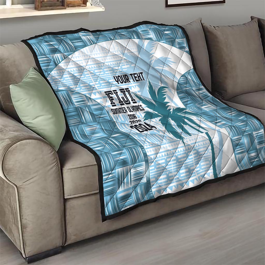 Custom Fiji Rugby Quilt History Champions World Cup 7s - Bllue LT9 - Polynesian Pride