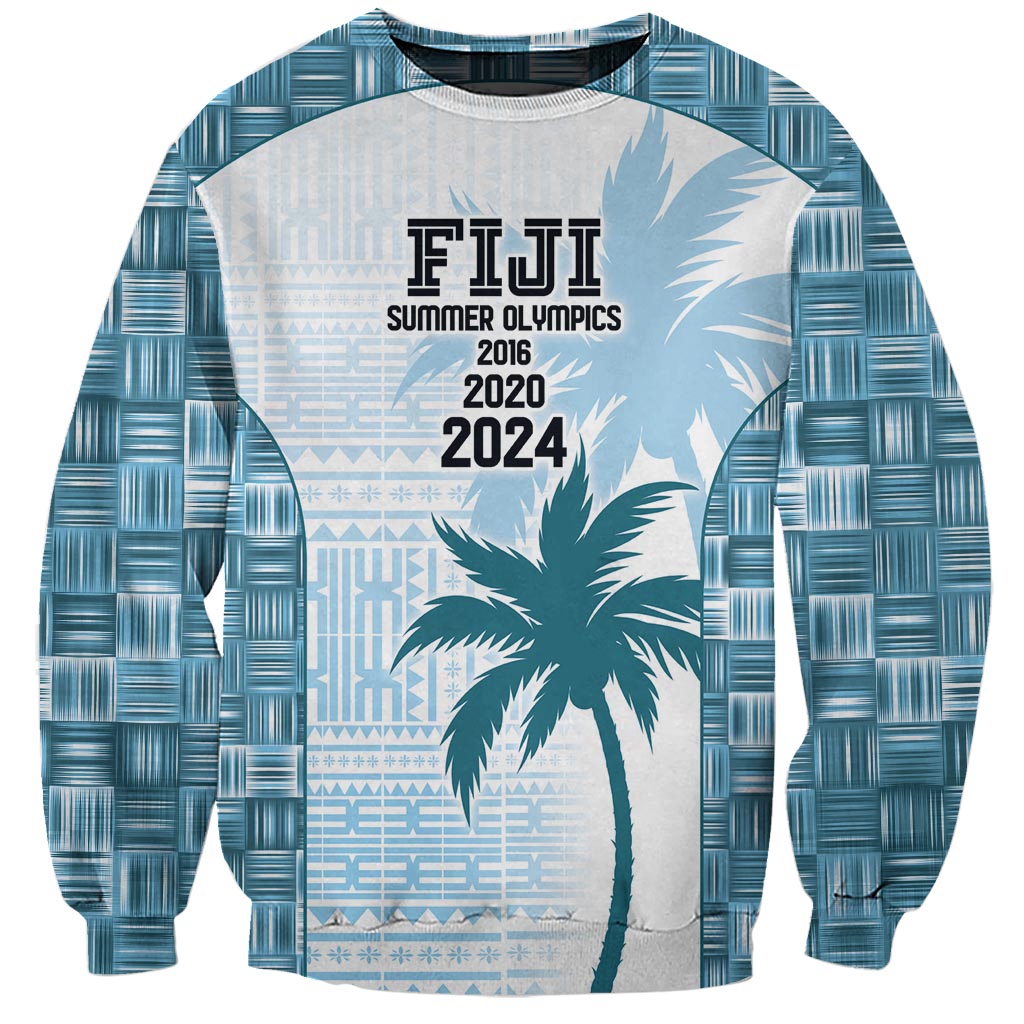 Custom Fiji Rugby Sweatshirt History Champions World Cup 7s - Bllue LT9 Unisex Blue - Polynesian Pride