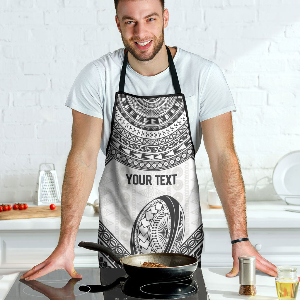 Custom Rugby Fiji National Heritage Apron White Traditional Masi Inspired