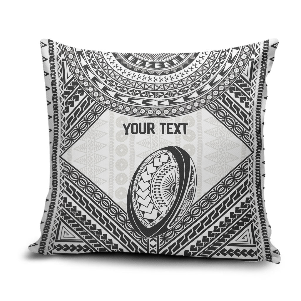 Custom Rugby Fiji National Heritage Pillow Cover White Traditional Masi Inspired LT9 White - Polynesian Pride