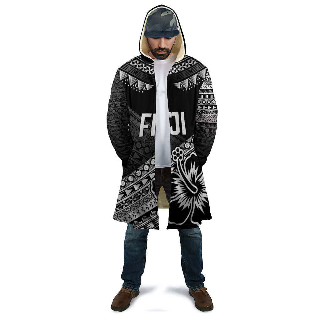 Custom Rugby Fiji Cloak Black Traditional Masi Inspired
