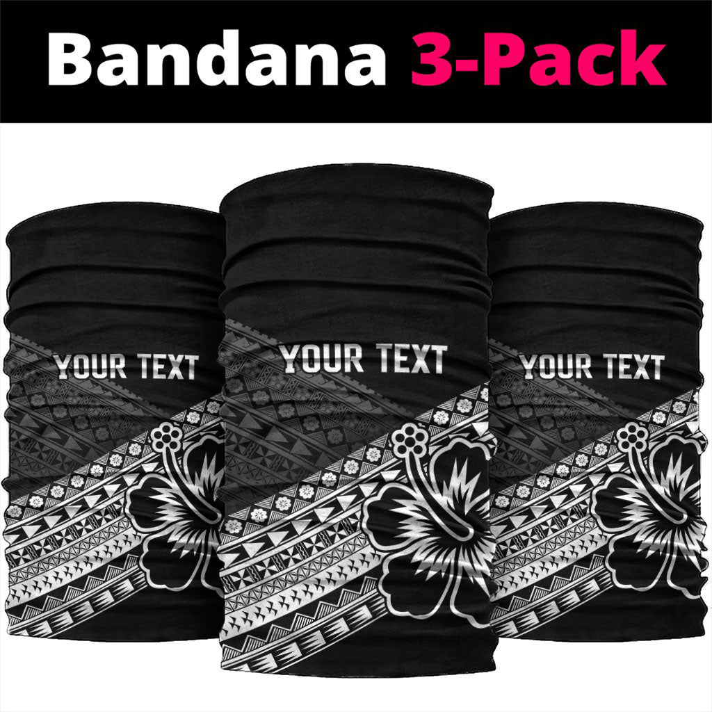 Custom Rugby Fiji Neck Gaiter Black Traditional Masi Inspired LT9 package One Size: 25*50cm Black - Polynesian Pride