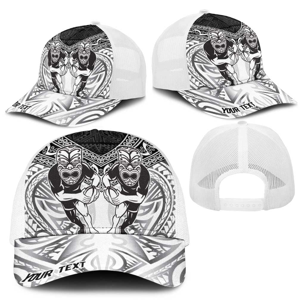 Personalised Rugby New Zealand Black Fern Baseball Net Cap Niho Taniwha Inspired