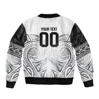 Custom Rugby New Zealand Black Fern Bomber Jacket Niho Taniwha Inspired