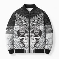 Custom Rugby New Zealand Black Fern Bomber Puffer Jacket Niho Taniwha Inspired