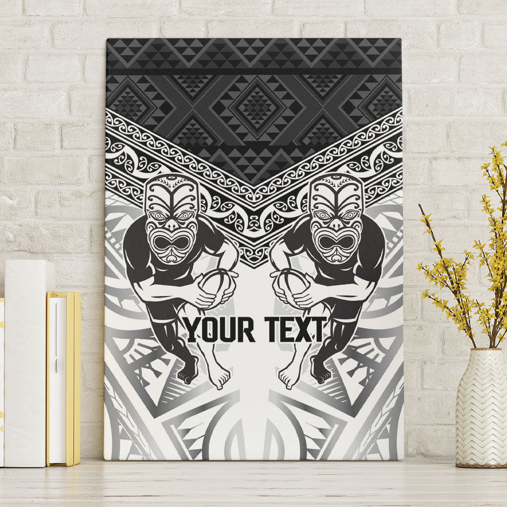 Custom Rugby New Zealand Black Fern Canvas Wall Art Niho Taniwha Inspired