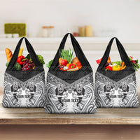 Custom Rugby New Zealand Black Fern Grocery Bag Niho Taniwha Inspired