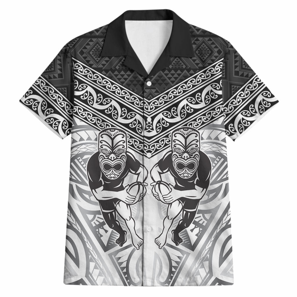 Custom Rugby New Zealand Black Fern Hawaiian Shirt Niho Taniwha Inspired LT9 White - Polynesian Pride