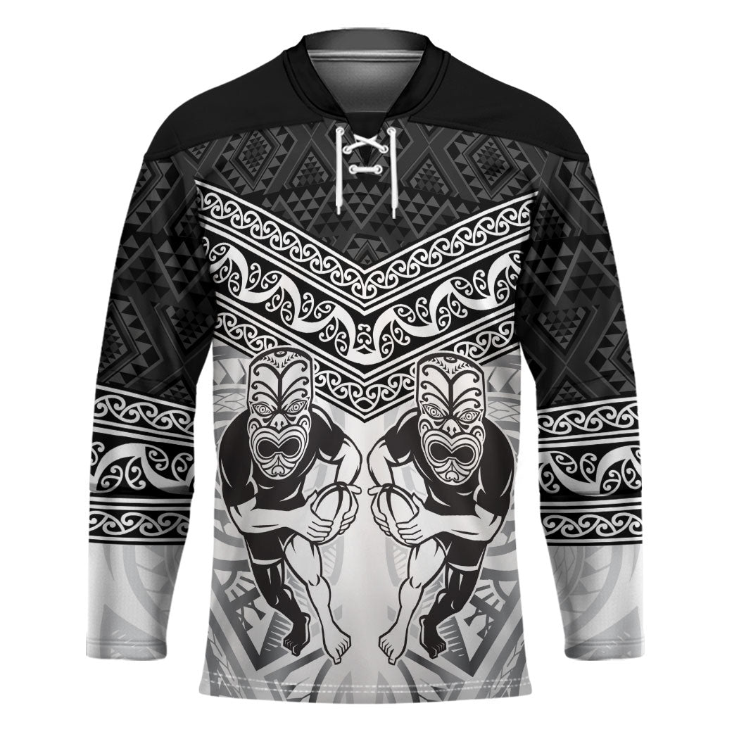 Custom Rugby New Zealand Black Fern Hockey Jersey Niho Taniwha Inspired LT9 Unisex White - Polynesian Pride