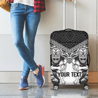 Custom Rugby New Zealand Black Fern Luggage Cover Niho Taniwha Inspired