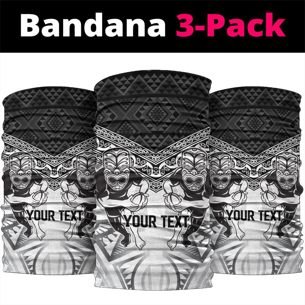Custom Rugby New Zealand Black Fern Neck Gaiter Niho Taniwha Inspired LT9 package One Size: 25*50cm White - Polynesian Pride