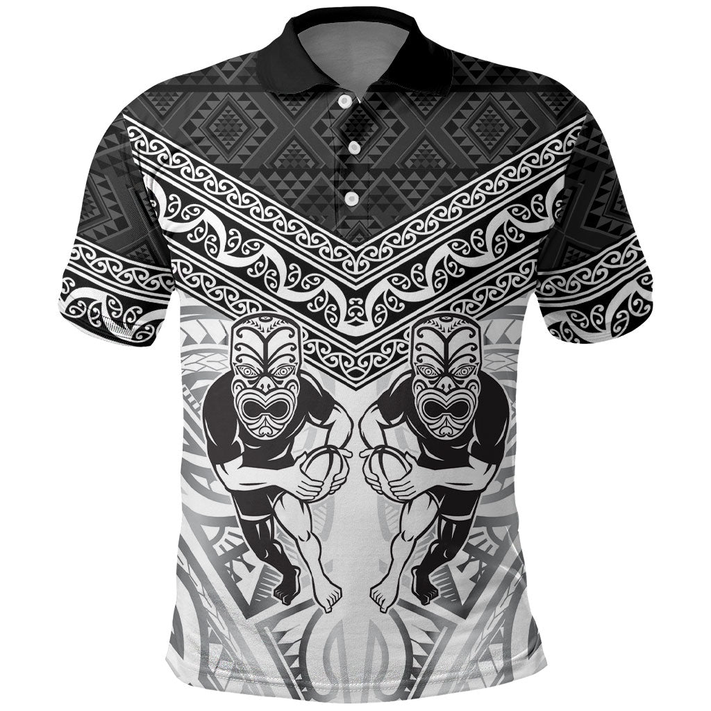 Custom Rugby New Zealand Black Fern Polo Shirt Niho Taniwha Inspired LT9 White - Polynesian Pride