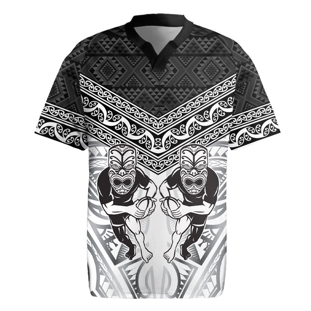 Custom Rugby New Zealand Black Fern Rugby Jersey Niho Taniwha Inspired LT9 White - Polynesian Pride