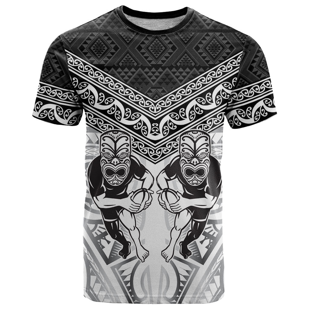 Custom Rugby New Zealand Black Fern T Shirt Niho Taniwha Inspired LT9 White - Polynesian Pride