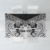 Custom Rugby New Zealand Black Fern Tablecloth Niho Taniwha Inspired