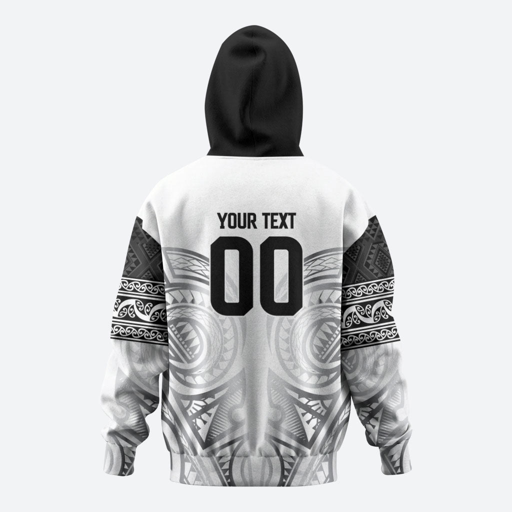 Custom Rugby New Zealand Black Fern Zip Hoodie Niho Taniwha Inspired
