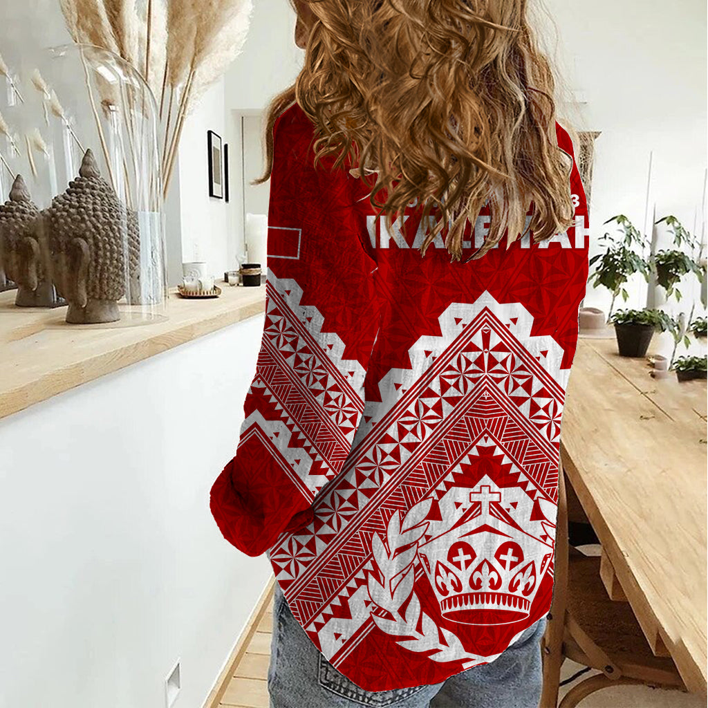 Tonga Rugby Women Casual Shirt Proud Tongan Ngatu Kupesi World Cup 2023 No1 LT9 - Polynesian Pride