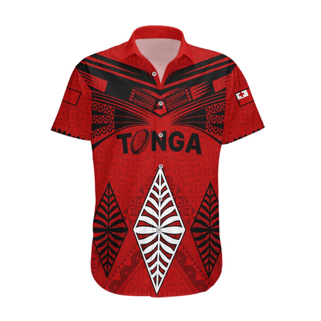 Custom Tonga Rugby Hawaiian Shirt Proud Tongan Ngatu Kupesi World Cup 2023 No2 LT9 Black - Polynesian Pride