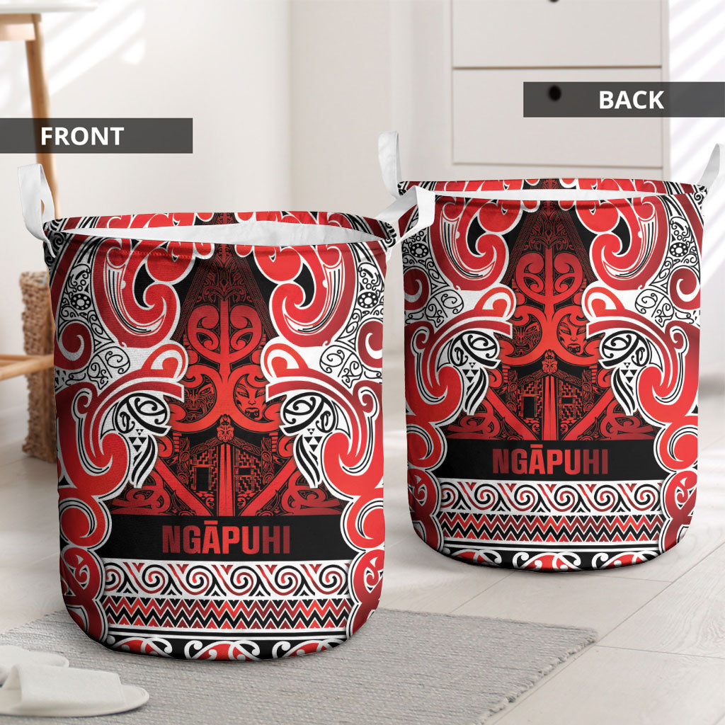 Aotearoa Iwi Ngapuhi Laundry Basket Maori Wharenui House Tribal Pattern LT9 - Polynesian Pride