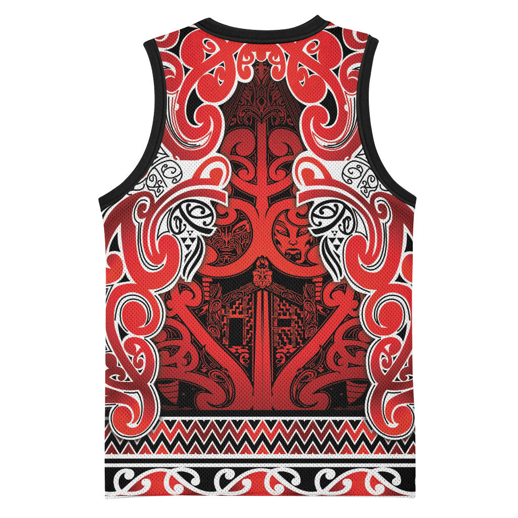 Aotearoa Iwi Ngapuhi Basketball Jersey Maori Wharenui House Tribal Pattern LT9 - Polynesian Pride