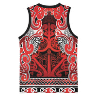 Aotearoa Iwi Ngapuhi Basketball Jersey Maori Wharenui House Tribal Pattern LT9 - Polynesian Pride