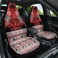 Aotearoa Iwi Ngapuhi Car Seat Cover Maori Wharenui House Tribal Pattern LT9 One Size Red - Polynesian Pride