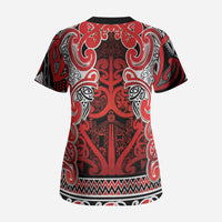 Aotearoa Iwi Ngapuhi Scrub Top Maori Wharenui House Tribal Pattern LT9 - Polynesian Pride