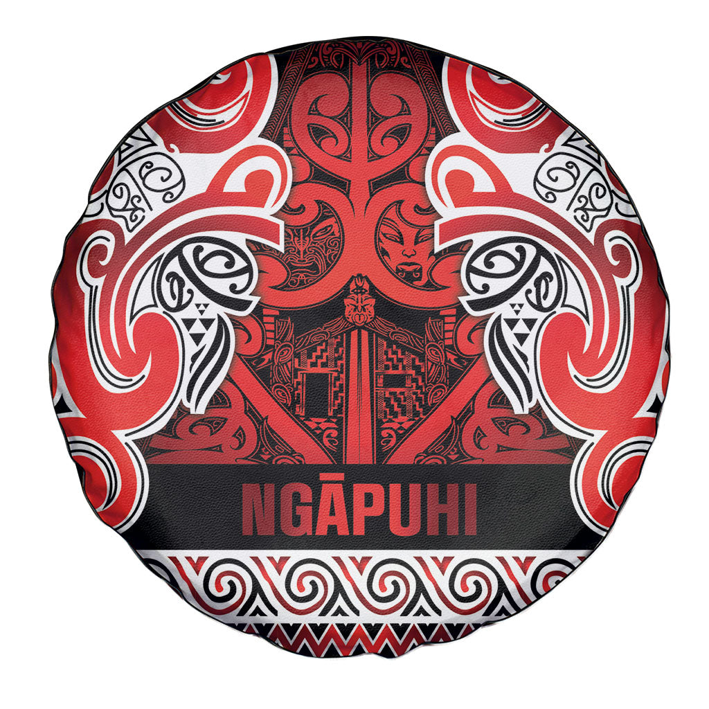 Aotearoa Iwi Ngapuhi Spare Tire Cover Maori Wharenui House Tribal Pattern LT9 - Polynesian Pride