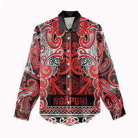 Aotearoa Iwi Ngapuhi Women Casual Shirt Maori Wharenui House Tribal Pattern LT9 - Polynesian Pride