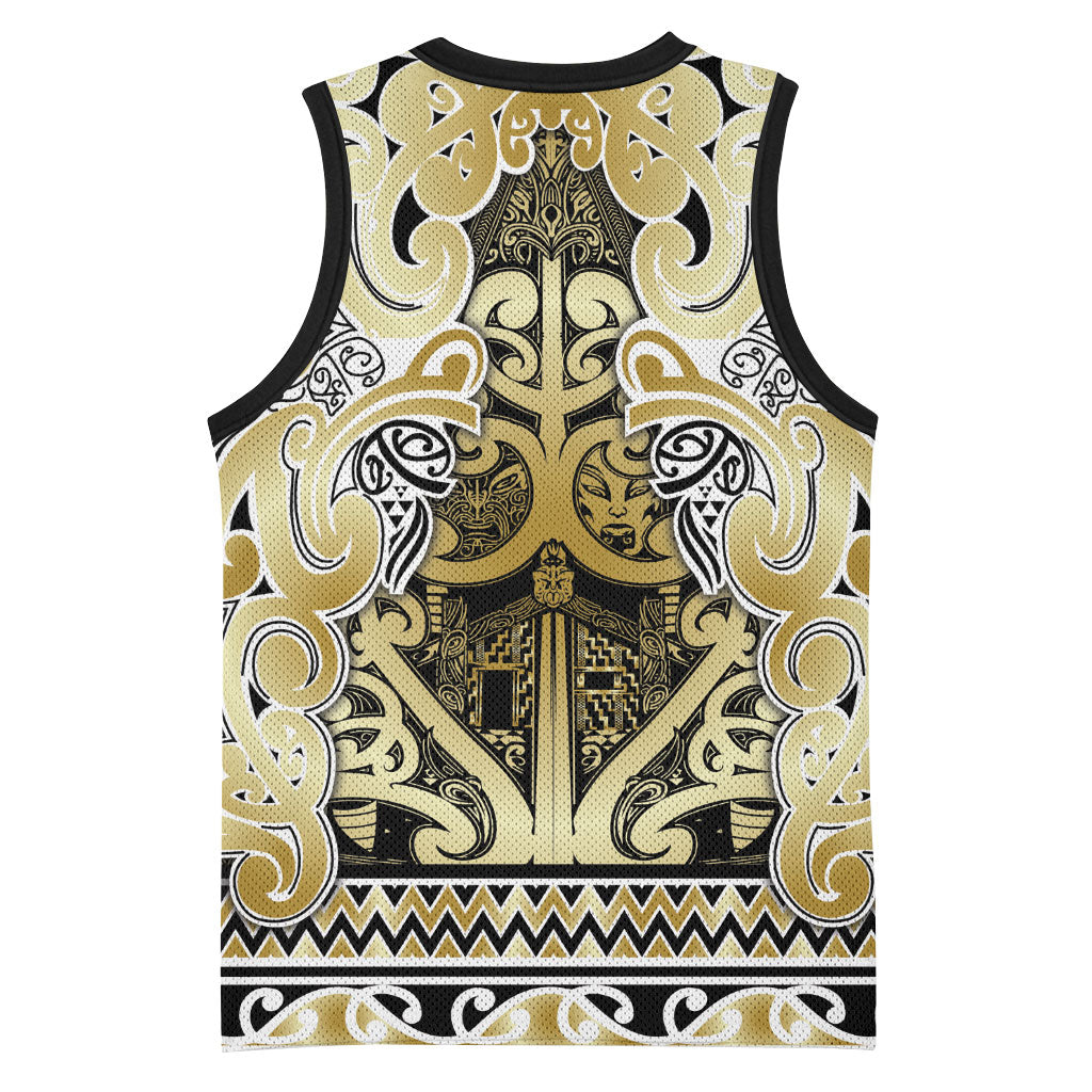 Aotearoa Iwi Ngati Whatua Basketball Jersey Maori Wharenui House Tribal Pattern LT9 - Polynesian Pride