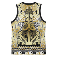 Aotearoa Iwi Ngati Whatua Basketball Jersey Maori Wharenui House Tribal Pattern LT9 - Polynesian Pride
