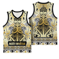 Aotearoa Iwi Ngati Whatua Basketball Jersey Maori Wharenui House Tribal Pattern LT9 - Polynesian Pride
