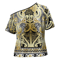 Aotearoa Iwi Ngati Whatua Cross Shoulder Shirt Maori Wharenui House Tribal Pattern LT9 - Polynesian Pride
