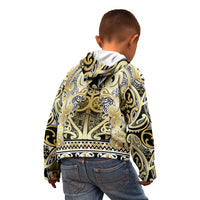Aotearoa Iwi Ngati Whatua Kid Hoodie Maori Wharenui House Tribal Pattern LT9 - Polynesian Pride