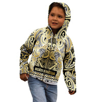 Aotearoa Iwi Ngati Whatua Kid Hoodie Maori Wharenui House Tribal Pattern LT9 - Polynesian Pride