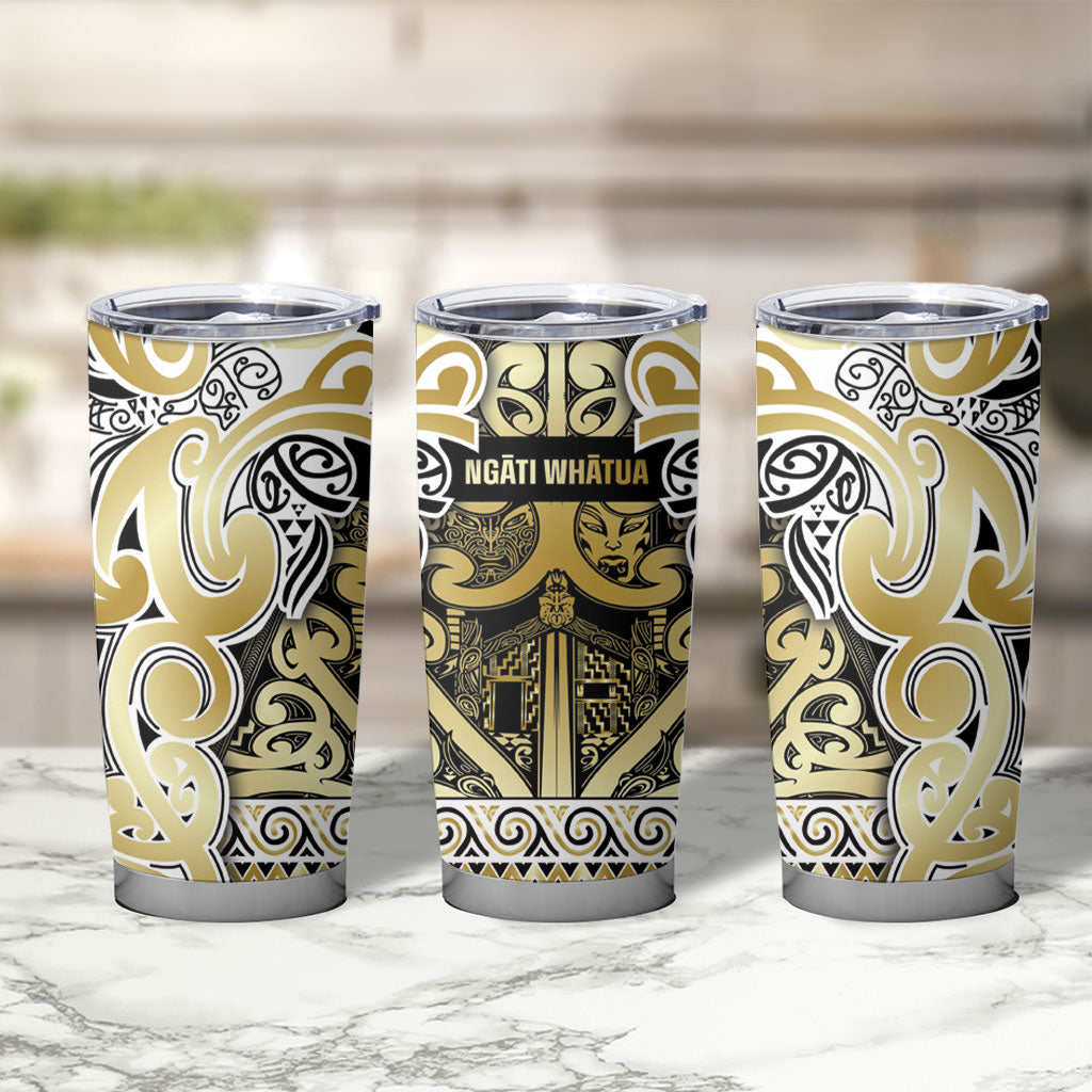 Aotearoa Iwi Ngati Whatua Tumbler Cup Maori Wharenui House Tribal Pattern LT9 - Polynesian Pride