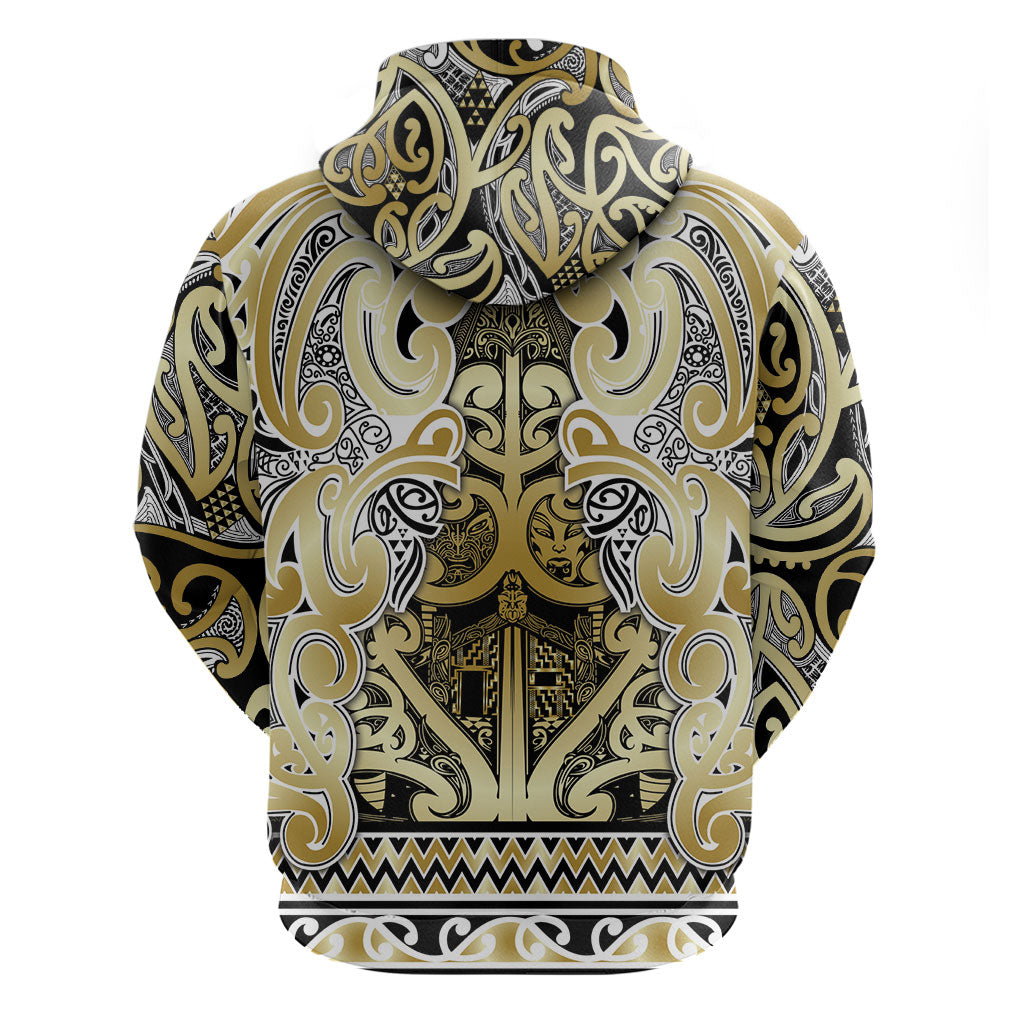 Aotearoa Iwi Ngati Whatua Zip Hoodie Maori Wharenui House Tribal Pattern LT9 - Polynesian Pride