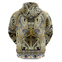 Aotearoa Iwi Ngati Whatua Zip Hoodie Maori Wharenui House Tribal Pattern LT9 - Polynesian Pride