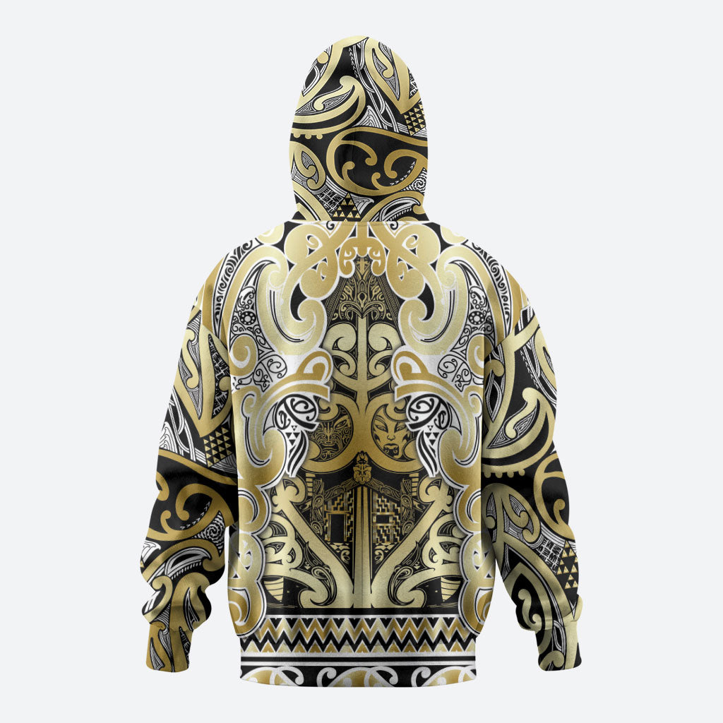 Aotearoa Iwi Ngati Whatua Zip Hoodie Maori Wharenui House Tribal Pattern LT9 - Polynesian Pride
