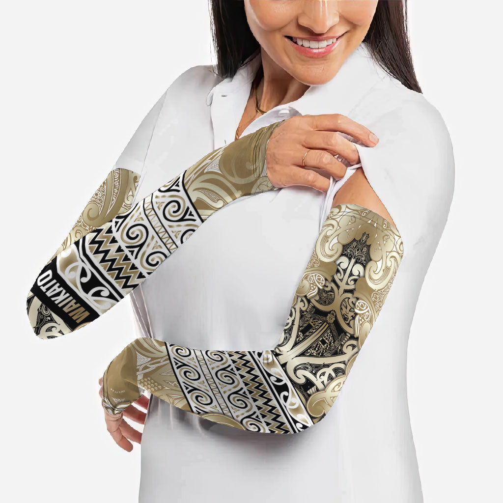 Aotearoa Iwi Waikato Tainui Arm Sleeves Maori Wharenui House Tribal Pattern LT9 - Polynesian Pride