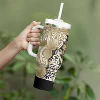 Aotearoa Iwi Waikato Tainui Tumbler With Handle Maori Wharenui House Tribal Pattern LT9 - Polynesian Pride