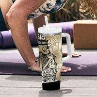 Aotearoa Iwi Waikato Tainui Tumbler With Handle Maori Wharenui House Tribal Pattern LT9 - Polynesian Pride