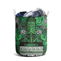 Aotearoa Iwi Ngati Maniapoto Laundry Basket Maori Wharenui House Tribal Pattern LT9 - Polynesian Pride