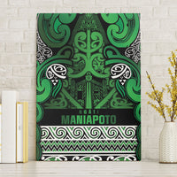 Aotearoa Iwi Ngati Maniapoto Canvas Wall Art Maori Wharenui House Tribal Pattern LT9 Without Frame Dark green - Polynesian Pride