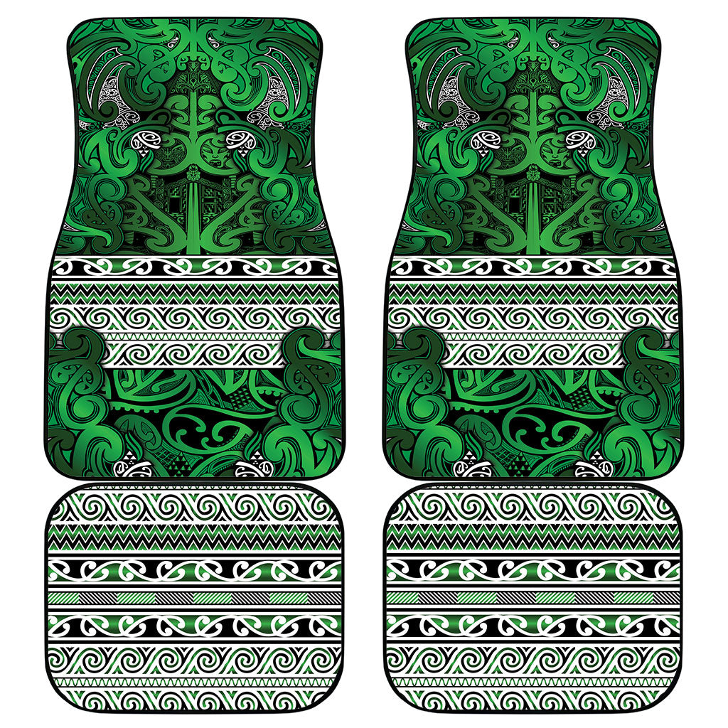 Aotearoa Iwi Ngati Maniapoto Car Mats Maori Wharenui House Tribal Pattern LT9 - Polynesian Pride