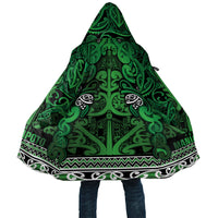Aotearoa Iwi Ngati Maniapoto Cloak Maori Wharenui House Tribal Pattern LT9 Unisex Dark green - Polynesian Pride