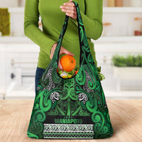 Aotearoa Iwi Ngati Maniapoto Grocery Bag Maori Wharenui House Tribal Pattern LT9 - Polynesian Pride
