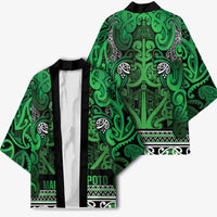 Aotearoa Iwi Ngati Maniapoto Kimono Maori Wharenui House Tribal Pattern LT9 - Polynesian Pride