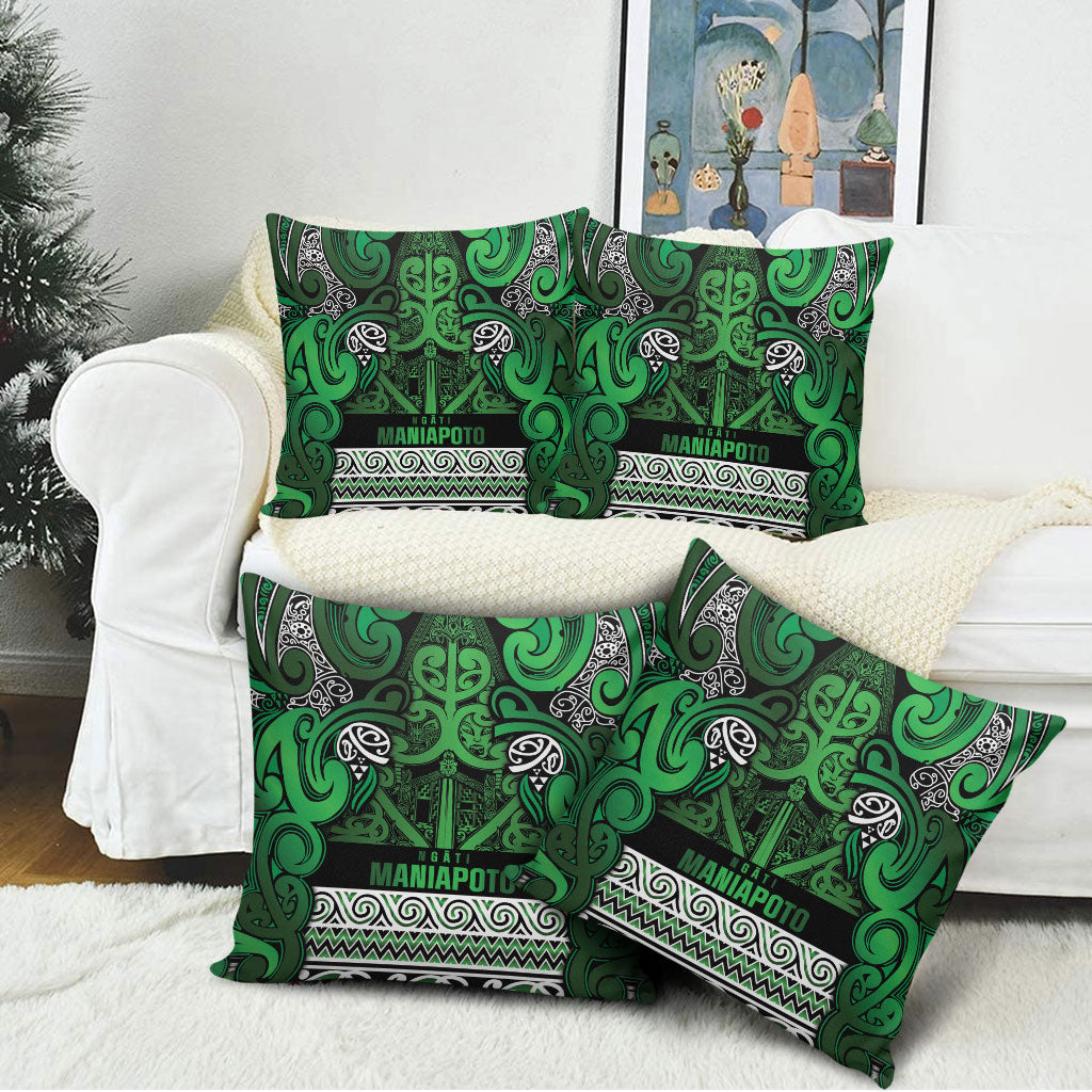 Aotearoa Iwi Ngati Maniapoto Pillow Cover Maori Wharenui House Tribal Pattern LT9 - Polynesian Pride
